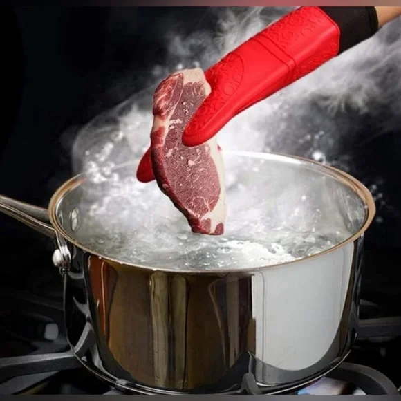 New Silicone Professional Oven Gloves Heat Resistant - Picture 3 of 10